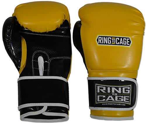 Gym Training Stand-Up Boxing Gloves - color: Yellow/Black, size: Regular weighs 12oz