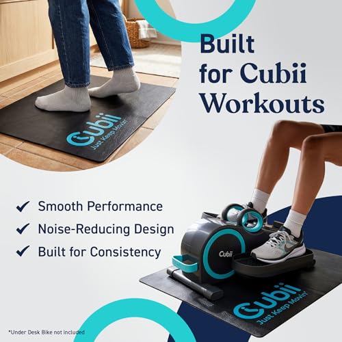 Cubii Non-Slip Mat for Under Desk Ellipticals, Floor Protection, 24" x 18"