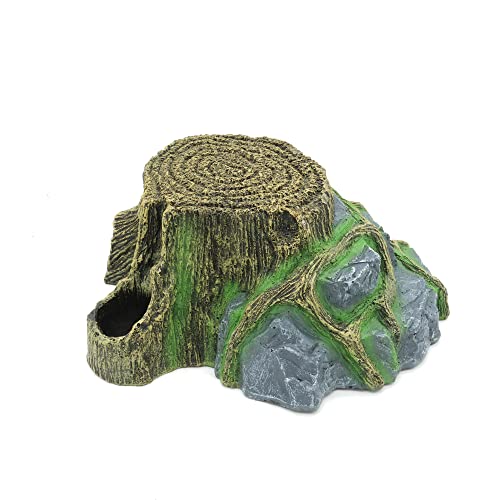 Resin Large Turtle Tank Accessories Reptile Hideouts Cave Habitat Decor for Gecko Leopard Lizards Toad