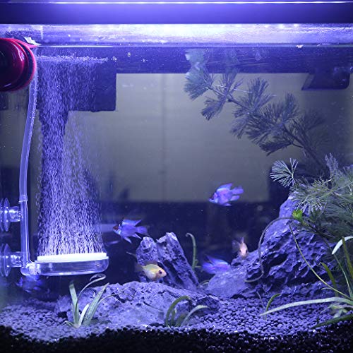 Aquarium Air Stone Fish Tank Nano Bubble Stone Kit with Control Valve Quiet Super-High Dissolved Oxygen Diffuser Makes Super Tiny Bubbles for Fish Tank and Hydroponic (T60)