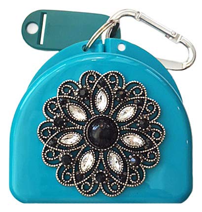 Decorated Retainer Case - Night Star -Aqua - color: Aqua