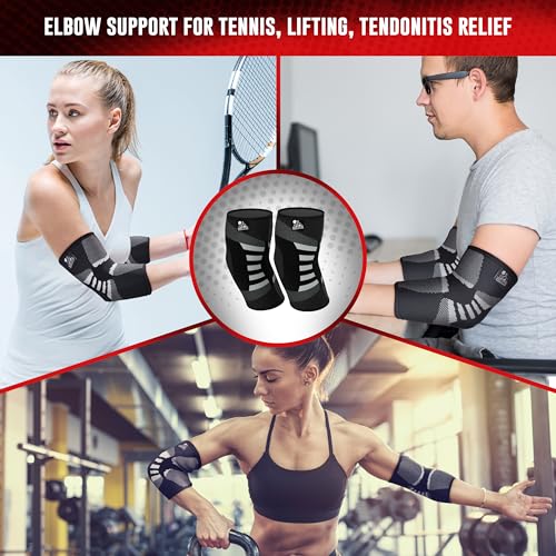 Nordic Lifting Elbow Compression Sleeves for Weightlifting and Fitness - size: XX-Large