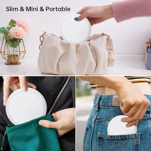 Retainer Case with Mirror, Slim Aligner Case for Invisalign with Tool Kit - color: White