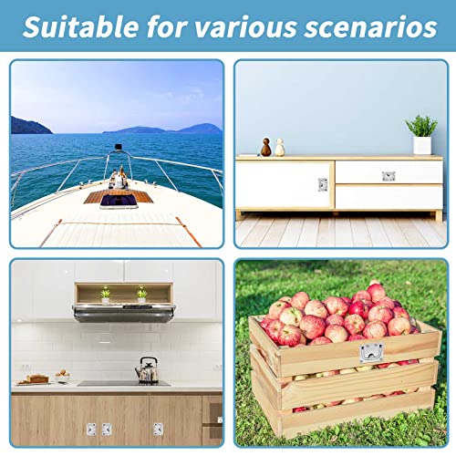 Stainless Steel Hatch Pull Flush Lift Solid Boat Ring Hatches Handles for Boat Deck Hatch Flush Ring Pull Home Furniture Drawer Cabinet Recessed Lid Handle (2 Pack of Flush Ring Pull)