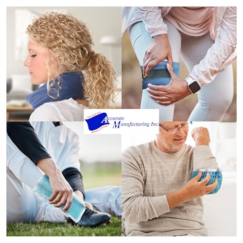 Flexible Reusable Gel Packs for Neck, Wrist, Arm, Back and Shoulder Pain Relief - Versatile Hot or Cold Gel Packs for Injuries, Sore Muscles or Toothache Pain Relief, Blue, 5" x 18", 1 Pack - size: 5"x18"-1 Pack