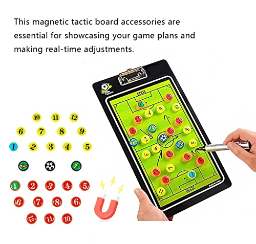 27 Pieces Player Magnets with Number, Premium Magnetic Tactic Board Accessories - Set of 27 Numbered Gel Magnets Pitch for Sports Soccer, Football, Basketball, Baseball, and Hockey Coaches