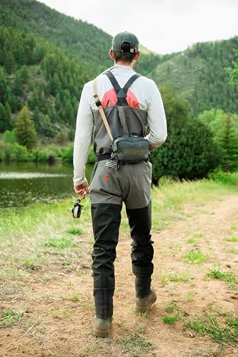 RiverSmith Fly Fishing Pack, Minimalist Hip or Sling Pack, PackOut Bag - color: Gray Cadmium