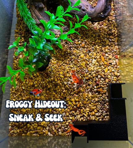 Aquarium Underground Tunnel | Fish & Shrimp Hideout for Aquariums | Unique Underground Viewing Tunnel | Made in USA (Corner Tunnel, Black)