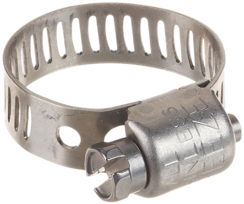 Breeze Miniature Stainless Steel Hose Clamp, Worm-Drive, SAE Size 6, 7/16" to 25/32" Diameter Range, 5/16" Bandwidth (Pack of 10)