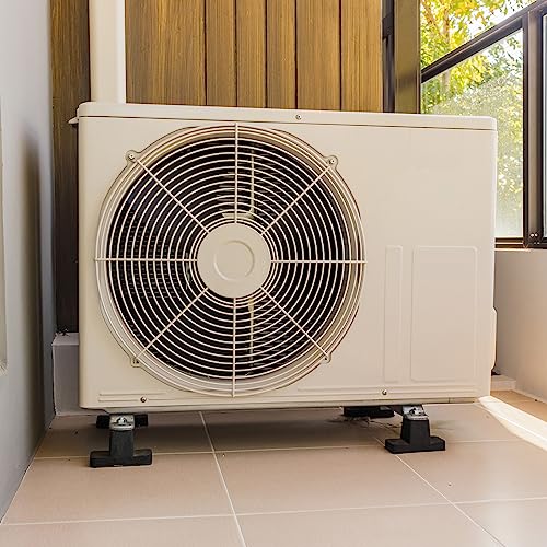 PATIKIL Rubber Anti-Vibration Pads, 4 Pcs Vibration Isolation Mats 4" x 2" x 0.4" for HVAC, Air Conditioner, Air Compressor, Washer Dryer, Black