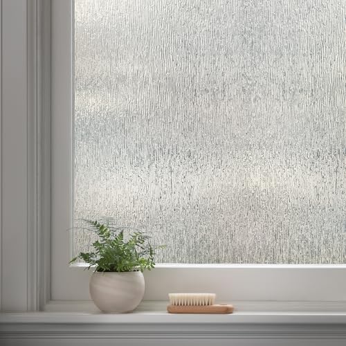 Rain Window Privacy Film by Artscape - Decorative Textured Glass Design, Static Cling, Blocks Views, Not Light, UV Protection, Non-Adhesive Water-Applied Installation, Made in USA - 36 x 72 Inch