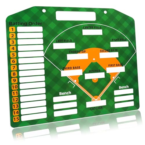 R2Depot Magnetic Coach Marker Boards, Dry Erase Double-Sided Coach Lineup Clipboard, Coaches Gift, Fit for Basketball, Football, Soccer, Baseball - style: Baseball