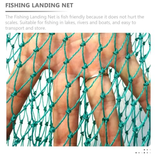 Alipis Fishing Net Replacement Head 40cm Large Nylon Landing Net with 1.5x1.5cm Mesh for Freshwater Fishing Supplies and Multi-use Outdoor Catching