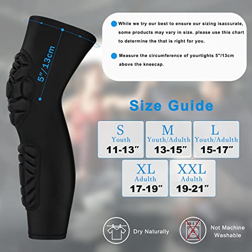 GUOZI Padded Knee Shin Guards Calf Pads Protector 2 Pack - size: Medium