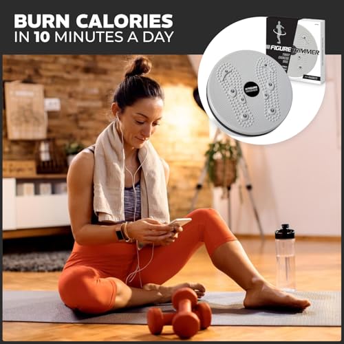 Figure Trimmer Ab Twister Board for Exercise Waist Twisting Disc Acupressure Nodes - color: Gray