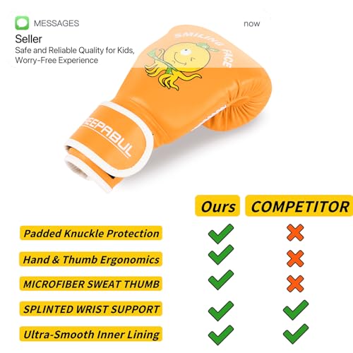 Boxing Gloves for Kids & Toddler & Youth - color: New Pineapple, size: 4oz