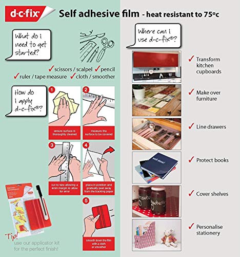 d-c-fix 346-0012 Self-Adhesive Privacy Glass Window Film, Snow, 17" x 78" Roll