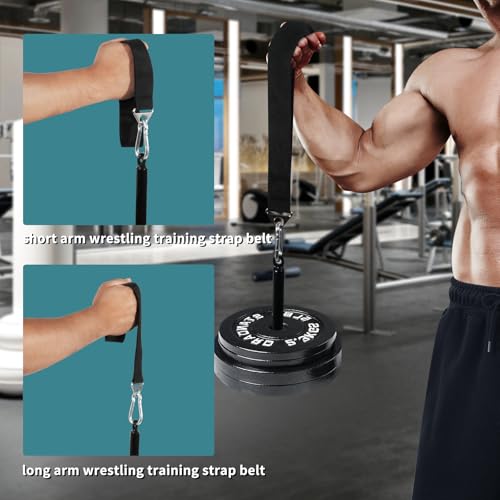 Arm Wrestling Training Strap Belt: Arm Hand Grip Finger Wrist Forearm Exerciser Strengthener Workout Equipment