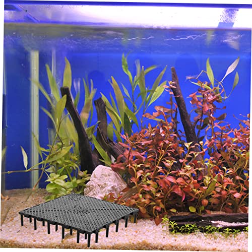 GANAZONO 5pcs Aquarium Isolation Board Fish Tank Divider for Breeding Landscaping Breathable Mesh Panels Black Bottom Plate for Fish Prevention