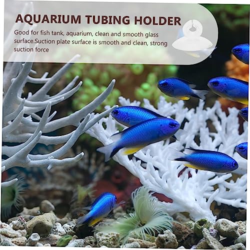 Happyyami 25pcs Aquarium Cups for Airline Tubing Fish Tank Accessories Strong Hold for Air Tubing for Smooth