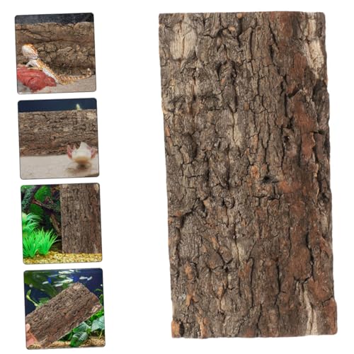 3pcs Natural Cork Reptile Background Panels Terrarium Bark Backdrop for Fish Tanks and Reptile Cages Reusable Habitat Decoration for Lizards Snakes Tortoises and Amphibians