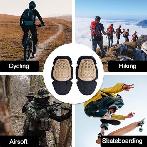 G3 Tactical Knee Pads Khaki | 1 Pair Protective Knee Pads Inserts for Tactical Airsoft Paintball Hunting Combat Military Pants - color: Khaki