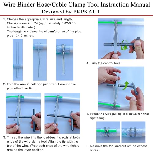 Manual Wire Binder Hose Clamp, Old Tool Reborn the Clamper, Stainless Steel Multifunctional Hose Pipe Wire Tensioner for Home Pipeline Maintenance