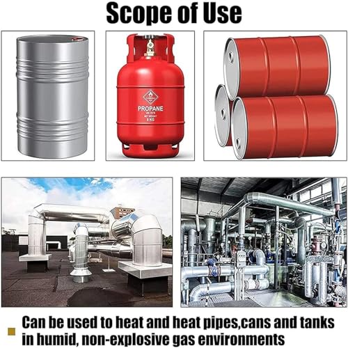 Metal Drum Pail Heater, Electric Silicone Oil Drum Heater Belt, 20-200L Honey Oil Barrel Pail Heaters, Drum Electric Heat Wrap Hot Heating Pad,Barrel Heaters with Knob/Digital Display - color: Knob, size: 200L 68.5x4.9inch (L x W) 1000W