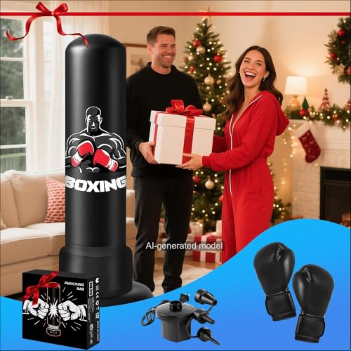 Punching Bag for Adults with Stand, 71'' Free Standing Heavy Boxing Bag with Boxing Gloves and Pump, Kickboxing Bags for Men Teens Beginners Training MMA Muay Fitness Thai