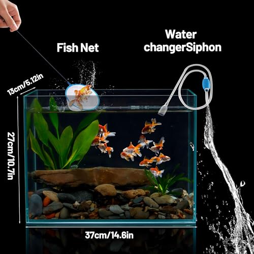Ultra Clear Glass Fish Tank 3.5 Gallon, 5mm Thickened Rimless Aquarium Tank Low Iron, Nano Aquarium for Betta Gold Fish Shrimp,14.5”L x 5.1”W x 10.6”H - color: 3.5 Gallons, size: Nano