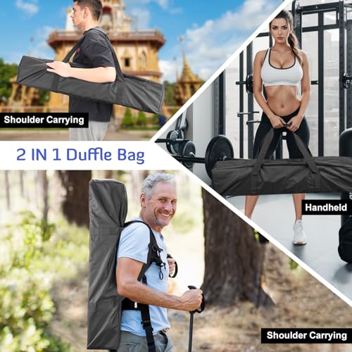 35inch Sports Duffel Travel Bag, 28L Extra Large Duffel Luggage Bag with Upgrade Zipper, Water Resistant & Foldable Equipment Storage Bag for Fishing Tripod Tent Umbrella, 2PCS