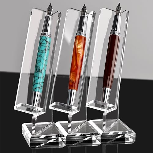 Acrylic Pen Holder Desktop Display, Vertical Fountain Pen Pencil Stand Ballpoint Showholder, Clear Makeup Brush Rack, Paintbrush Drying Support Organizer Desk for Exhibitions,Office,Store Use - style: Vertical Pen Holder(1PCS)