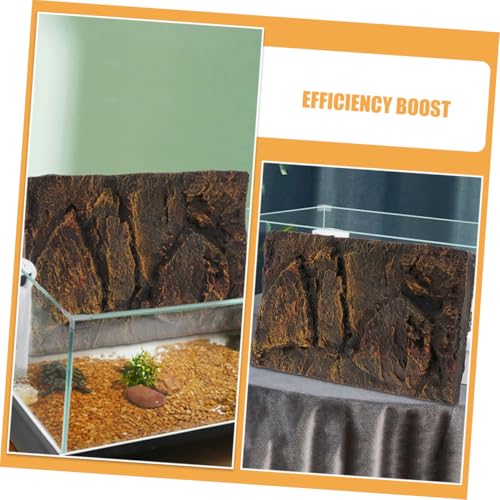 Happyyami Reptile Tank Background Board for Aquariums and Turtle Tanks Versatile Habitat Decoration Scenic Effect Aquarium Backdrop for Enhanced Depth