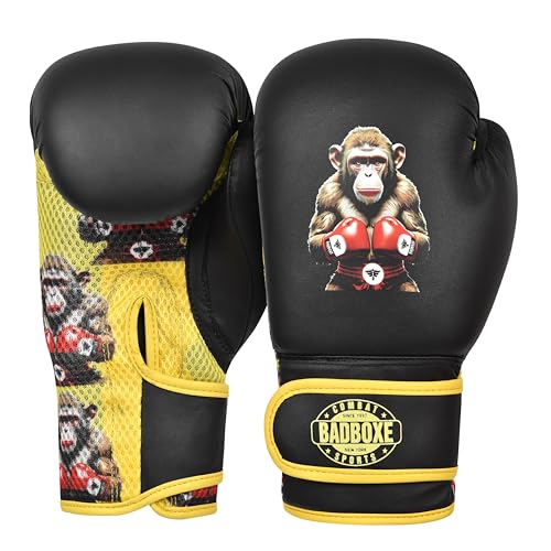 Kids Boxing Gloves 6oz | Boxing Gloves for Kickboxing Muay Thai MMA | Bag Gloves for Punching Bag - color: Monkey Bl