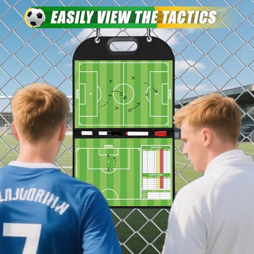Magnetic Coaching Board Foldable Dugout Display with Carry Handle - style: Soccer
