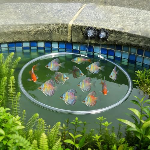Aquarium Floating Plant Corral Kit for Separating Fish and Floating Aquarium Plants with Lightweight Thin Silicone Tube Height Adjustable Floating Plant Barrier Universal Fit for All Aquariums