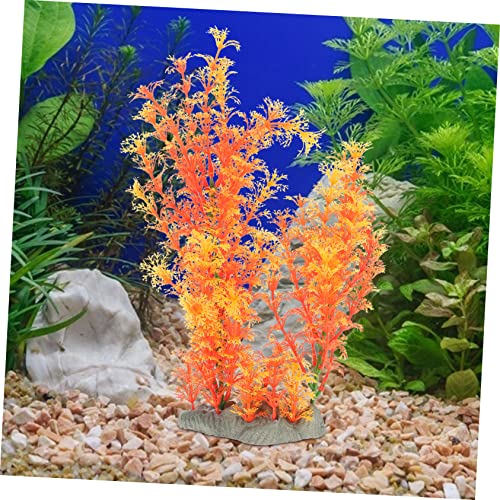 Creative Artificial Plant Desktop Aquarium Grass Fish Tank Decoration Lifelike Underwater Plant Material for Freshwater and Aquariums Decor