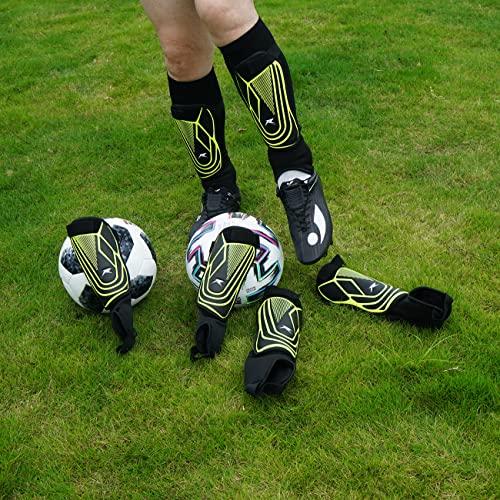 Soccer Football Shin Guards with Ankle Protection, Super Protective Flexible Low-Profile Adult,Youth, Junior - size: Medium