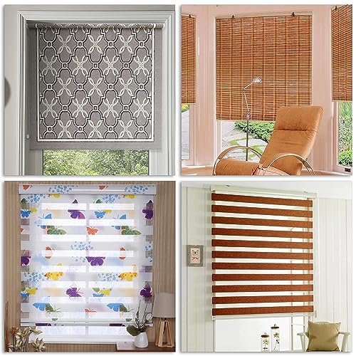 Sumnacon Metal Window Shade Brackets-4PCS Roller Shade Hardware Outside Mount with Screws,Sturdy Roller Shades Bracket for Living Room,Bedroom,Offices