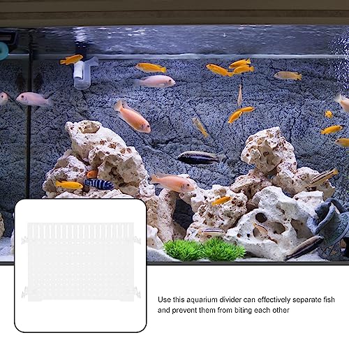 Ipetboom 1set Acrylic Fish Tank Divider Board Transparent Isolation Panel with Cups for Compartmentalization for Aquariums and Pet Fish