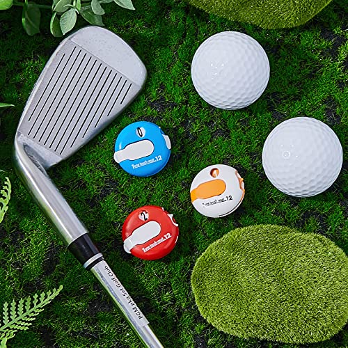 3 Pcs Golf Stroke Counter 1.2" Clip - color: Orange, Red, Blue