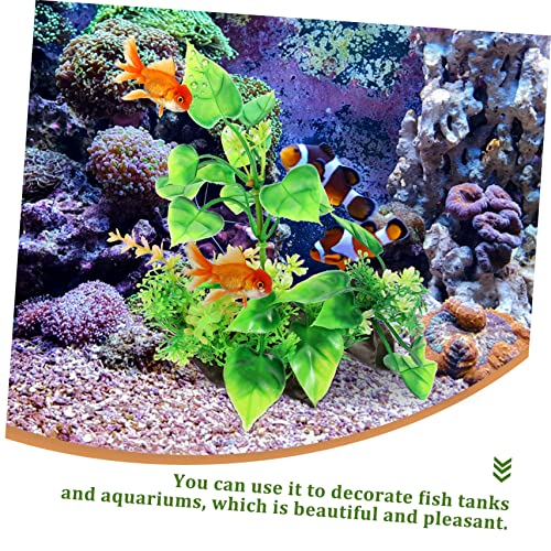 Decorative Fish Tank Grass Compact Artificial Aquarium Plant for Desktop Aquariums Fish Decor Accessory and Aesthetics