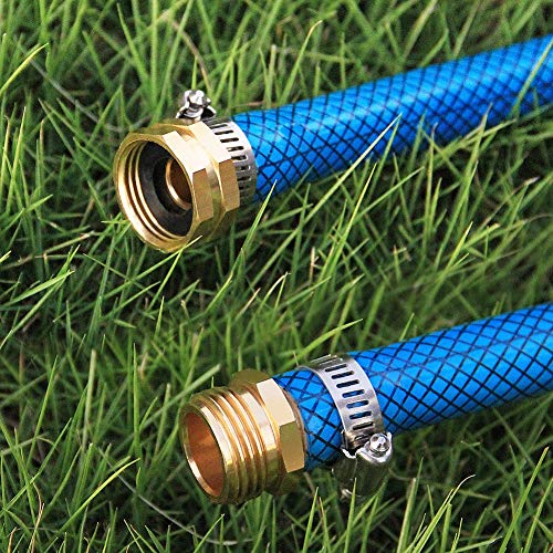 Garden Hose Repair Connector with Clamps, Male and Female Garden Hose Fitting, 3 Set