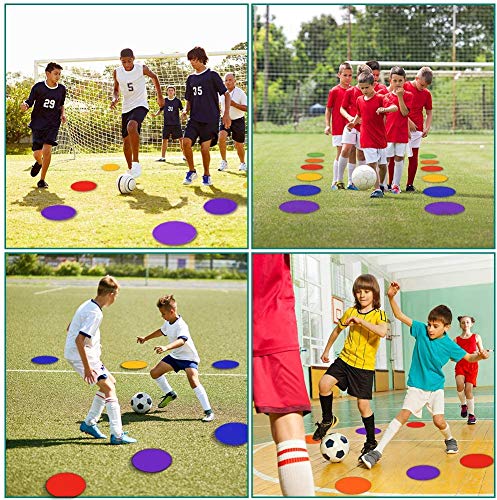 60 Pcs Poly Vinyl Spot Markers Rubber Floor Dots Non Slip Agility Markers - size: 10inch