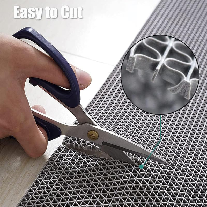 Non Slip Drainage Mats PVC Pool Floor Mat 0.23'' Thick Outdoor Indoor Parking Space Mat for Bathroom Garage Basement Backyard Commercial Kitchen 3x5Ft, Grey