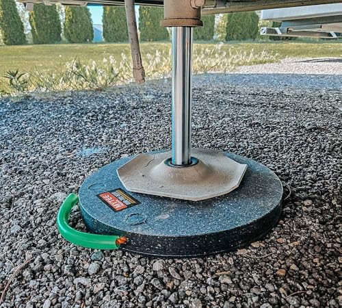 Mytee Products Round Outrigger Pad 15" Diameter, 1.5" Thick, 50,000 lbs WLL, RV Jack Pads | Crane Trailer Stabilizer Pads Lightweight, Stackable, Waterproof, Unbreakable, Ergonomic Handle (2 Pack) - size: 2 - Pack