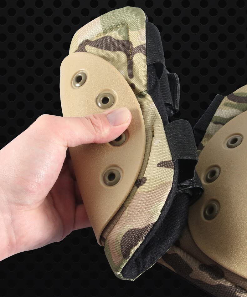 Military Tactical Knee Pad Elbow Pad Set Airsoft Knee Elbow Protective Pads Combat Paintball Skate Outdoor Sports Safety Guard Gear (X shape Black-Set of 4, M-for Adult) - style: X-shape Black,Set of 4