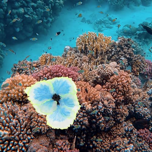 POPETPOP Artificial Aquarium Plants Decorative Aquatic Grass Model Blue Silicone Water Grass Ornament Fish Tank Micro Landscape Decor for Freshwater and Saltwater Tanks