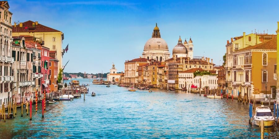48x18inches Aquarium Background Venice Water City Scenery Backdrop Terrarium Background Reptile Habitat Fish Tank Decoration Vinyl Background - size: 48x18in