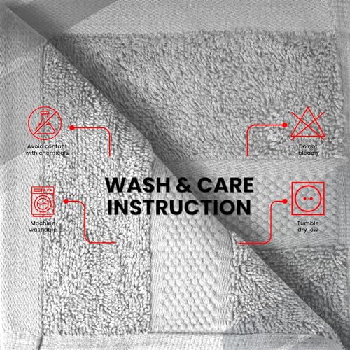 Infinitee Xclusives 100% Cotton Luxury Wash Cloths for Showering - 12 Pack - color: Charming Grey, size: Washcloths - 12 Pack